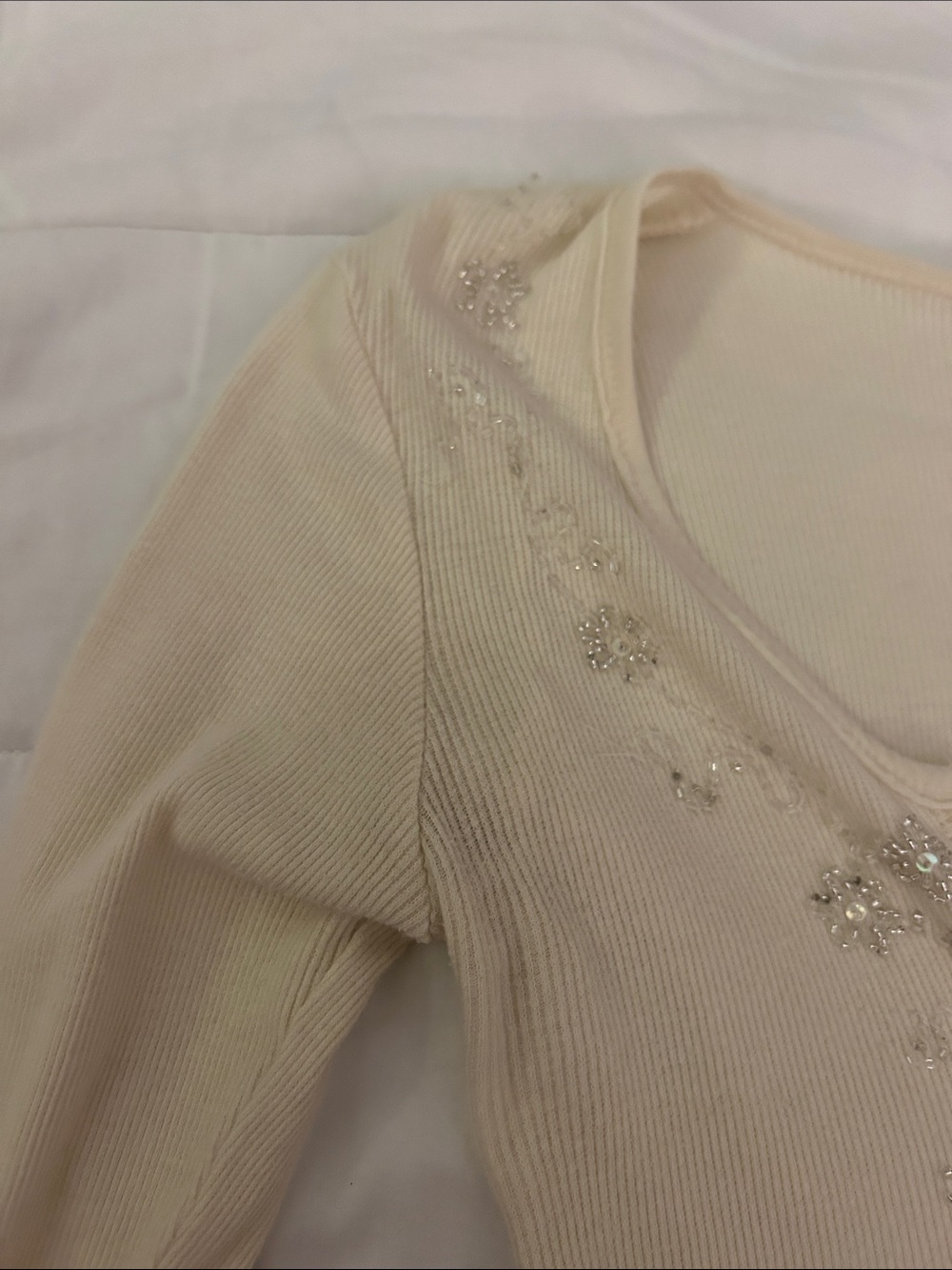 Y2K beaded Henley - Picture 5 of 6